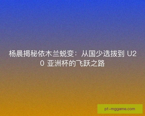 杨晨揭秘依木兰蜕变：从国少选拔到 U20 亚洲杯的飞跃之路