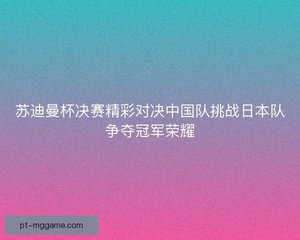 苏迪曼杯决赛精彩对决中国队挑战日本队争夺冠军荣耀